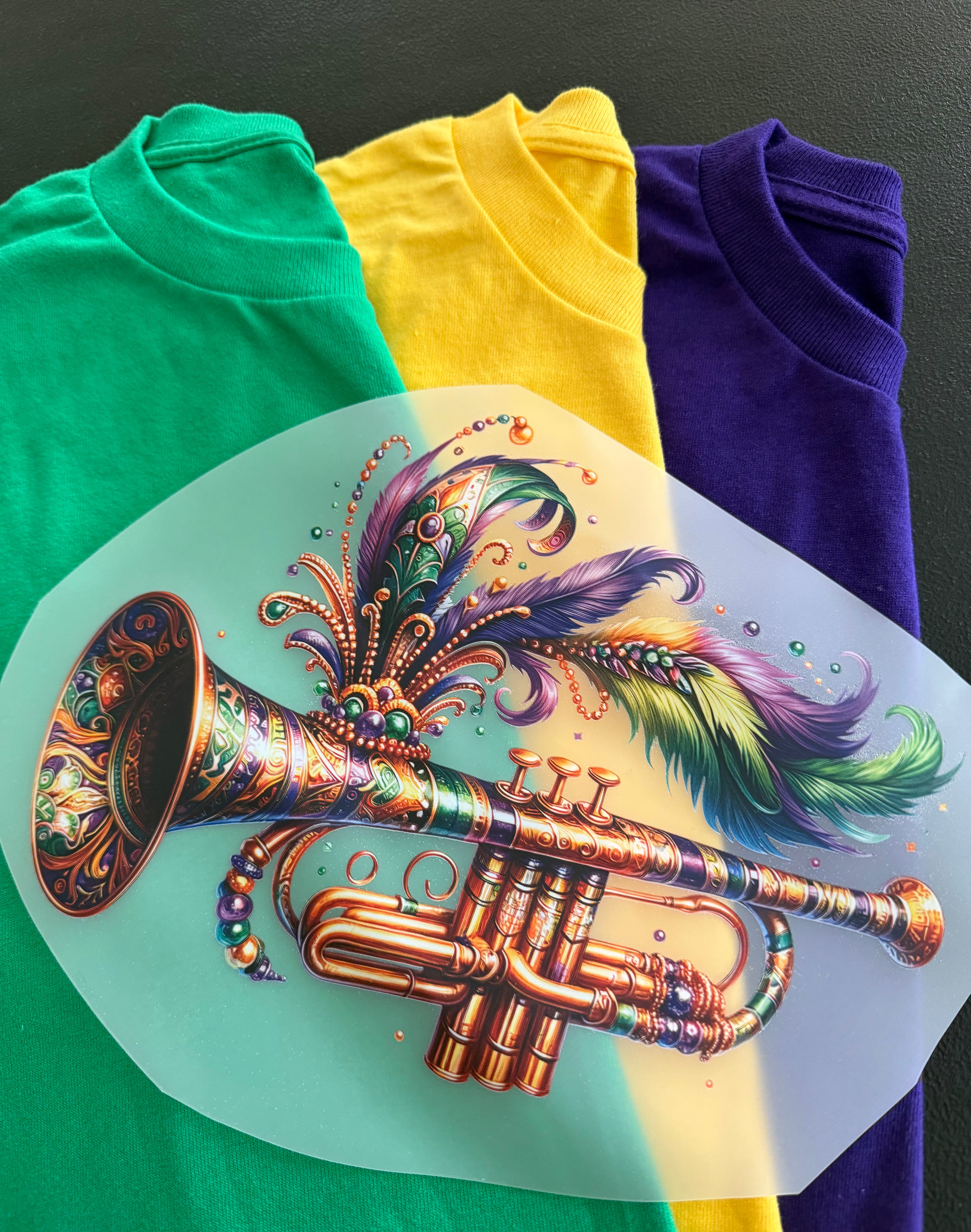 Mardi Gras Trumpet Design | Bold Festival Apparel | Noble-T