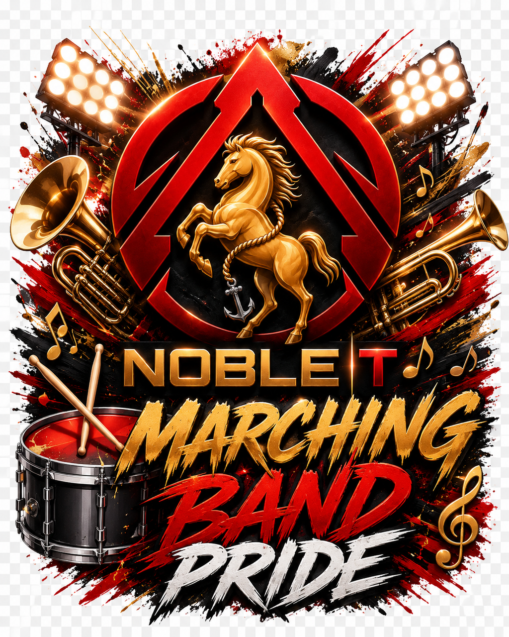 Noble-T Marching Band Pride artwork detail