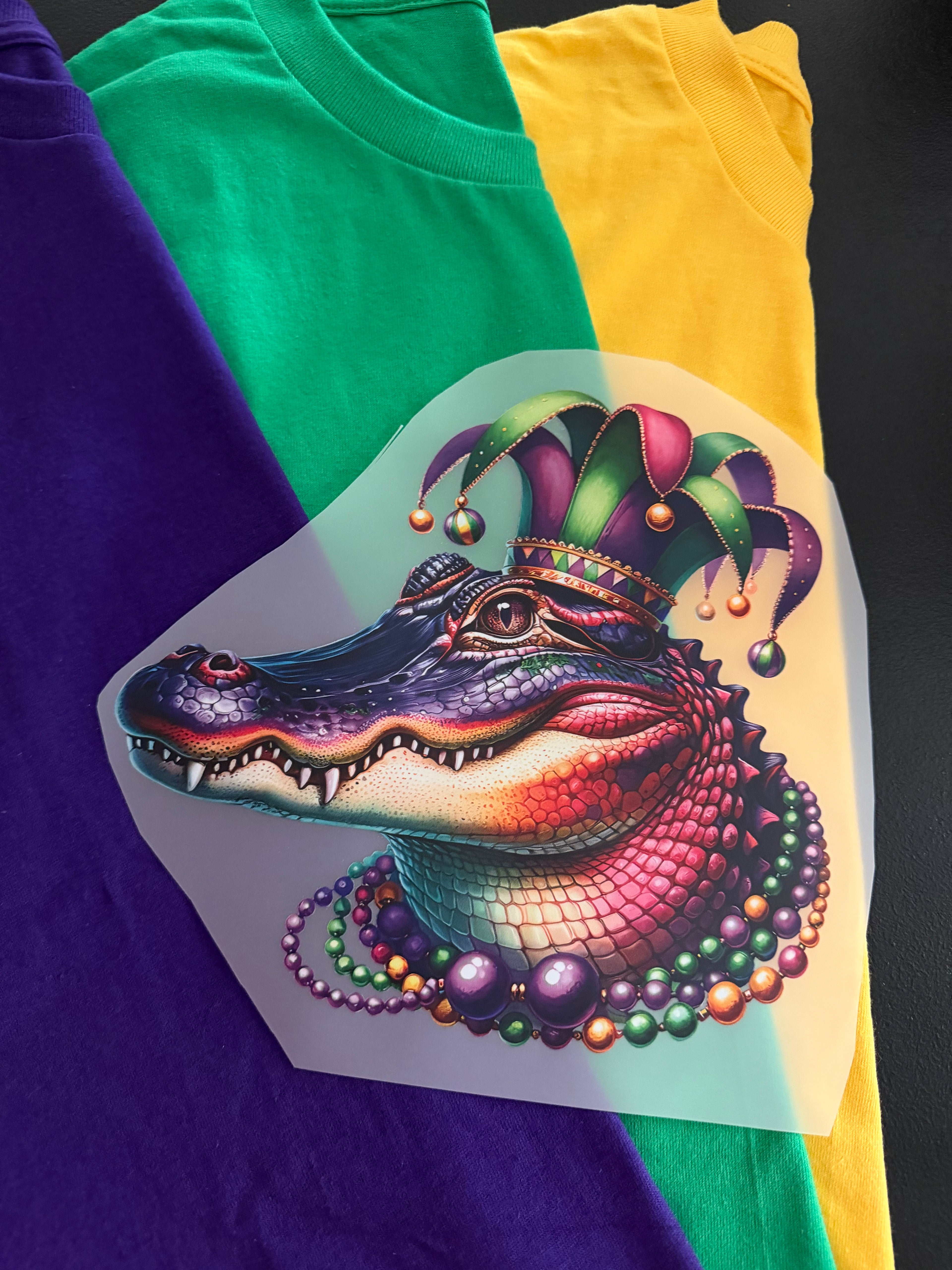 Mardi Gras Gator - Festive Louisiana Party Design | Noble-T
