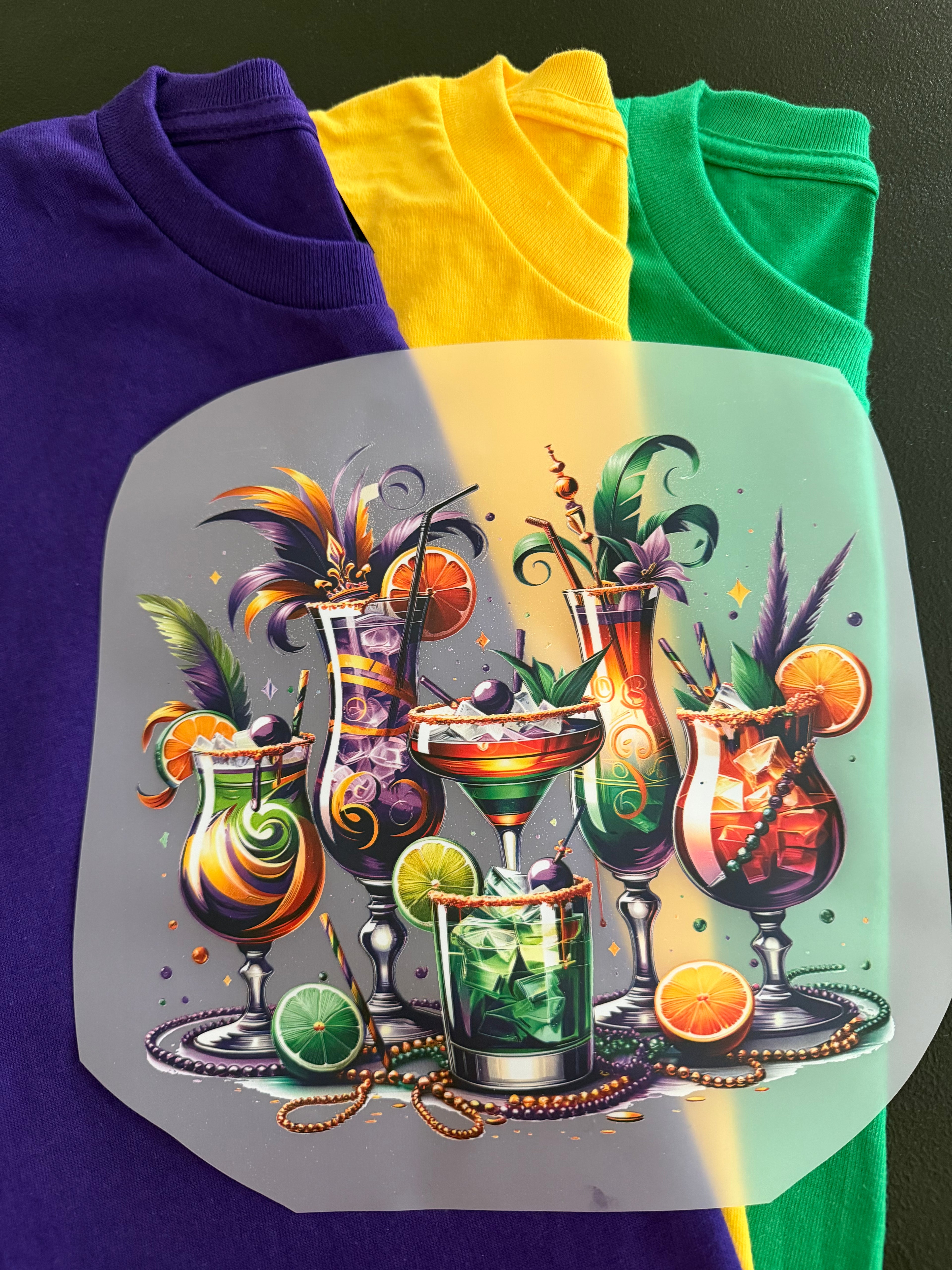 Mardi Gras Hurricane Hand Grenades Design | Festival Apparel | Noble-T