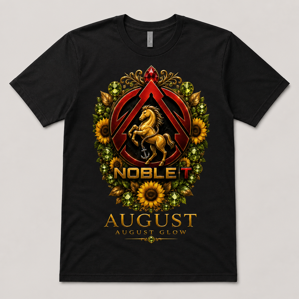August Glow finished shirt mockup