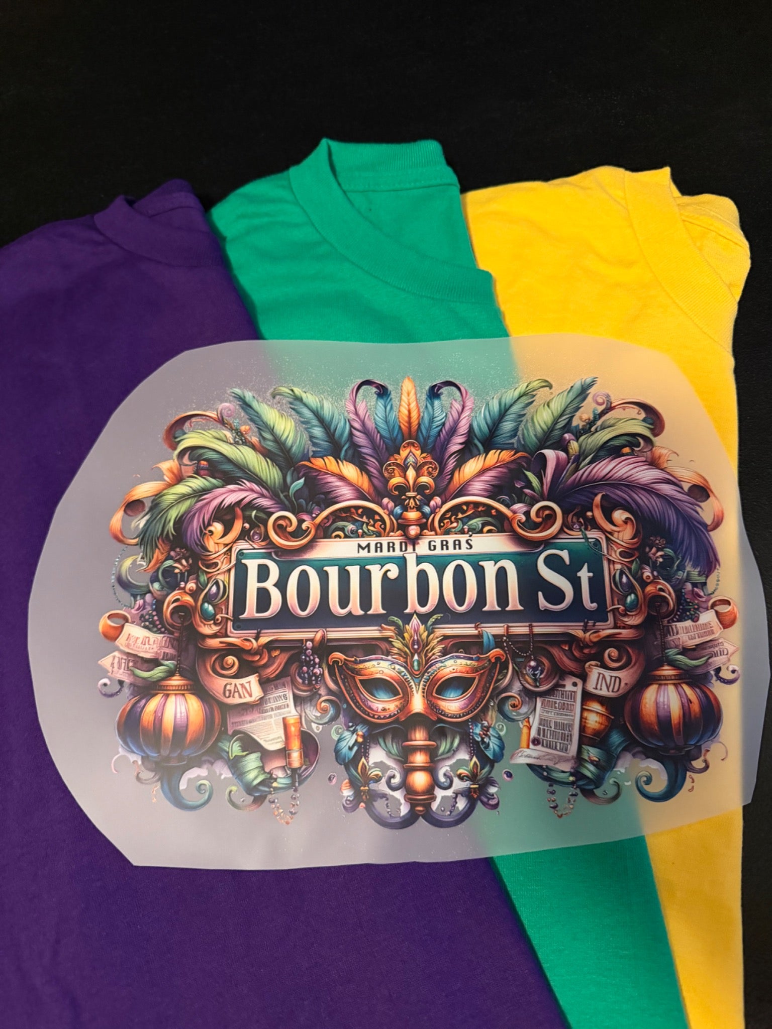 Bourbon Street Mardi Gras shirt design