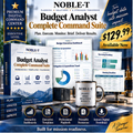 Noble-T Budget Analyst Complete Command Suite premium digital product flyer