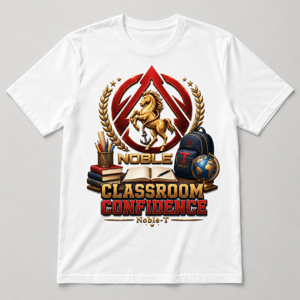 Classroom Confidence finished shirt mockup