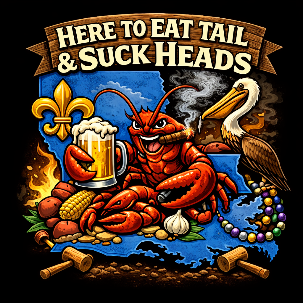 Louisiana crawfish boil shirt design