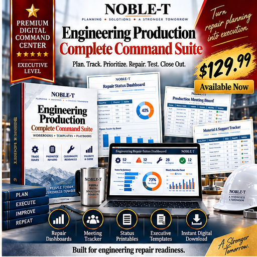 Noble-T Engineering Production Complete Command Suite premium digital product flyer