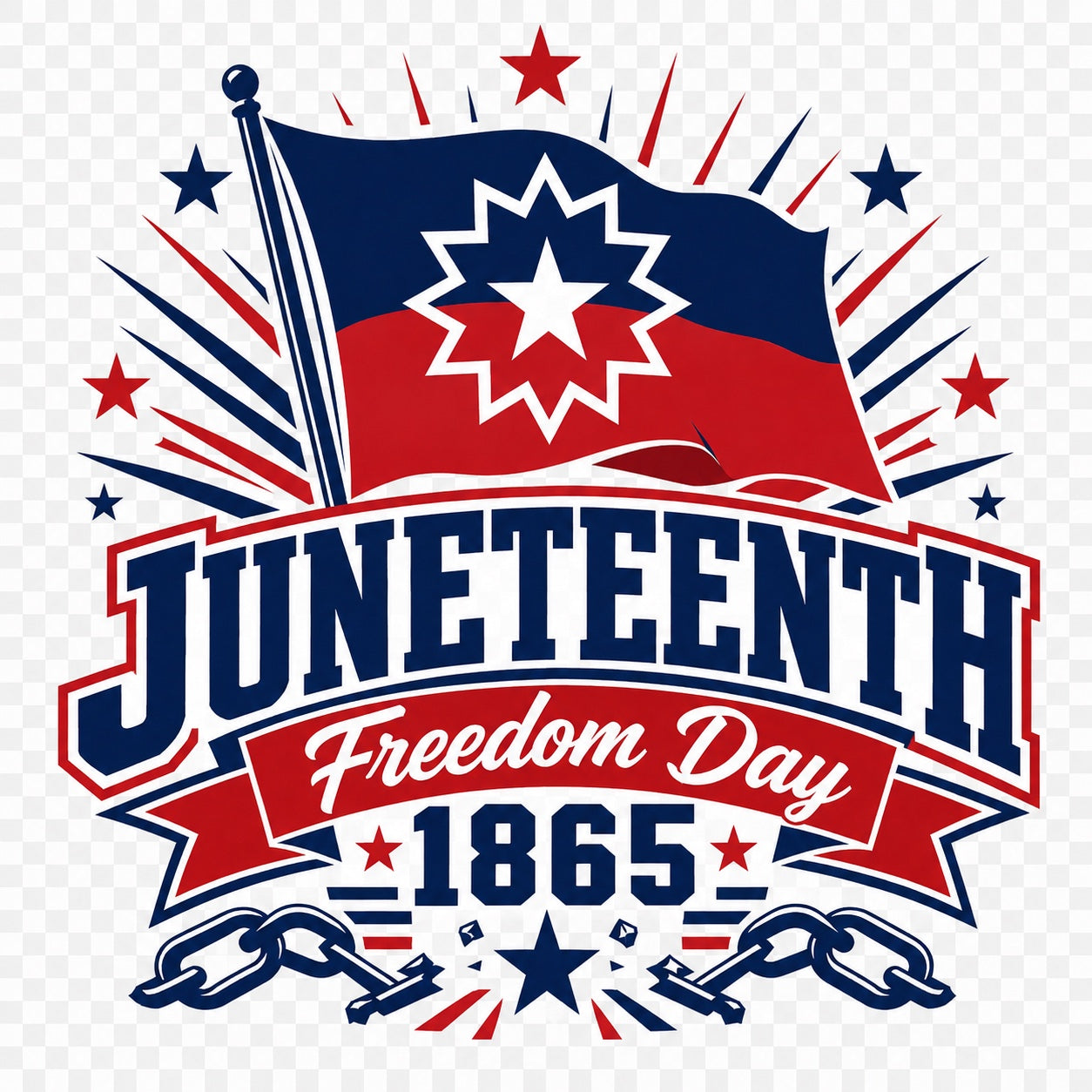 Juneteenth Freedom Day flag custom design example