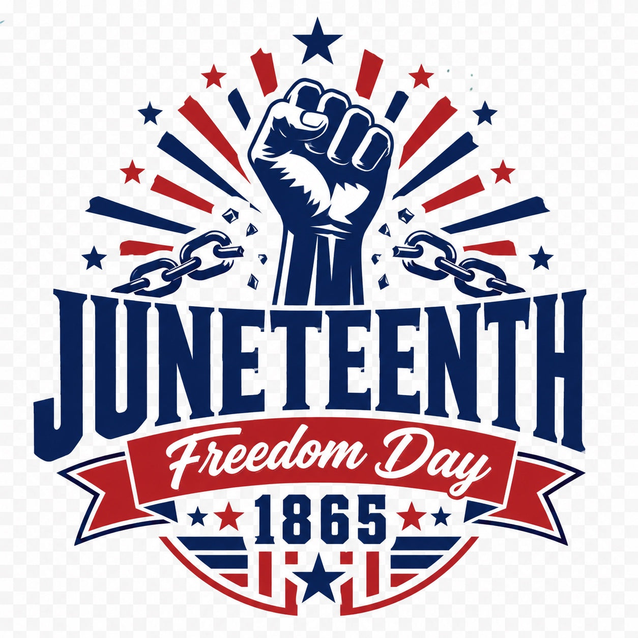 Juneteenth raised fist custom design example