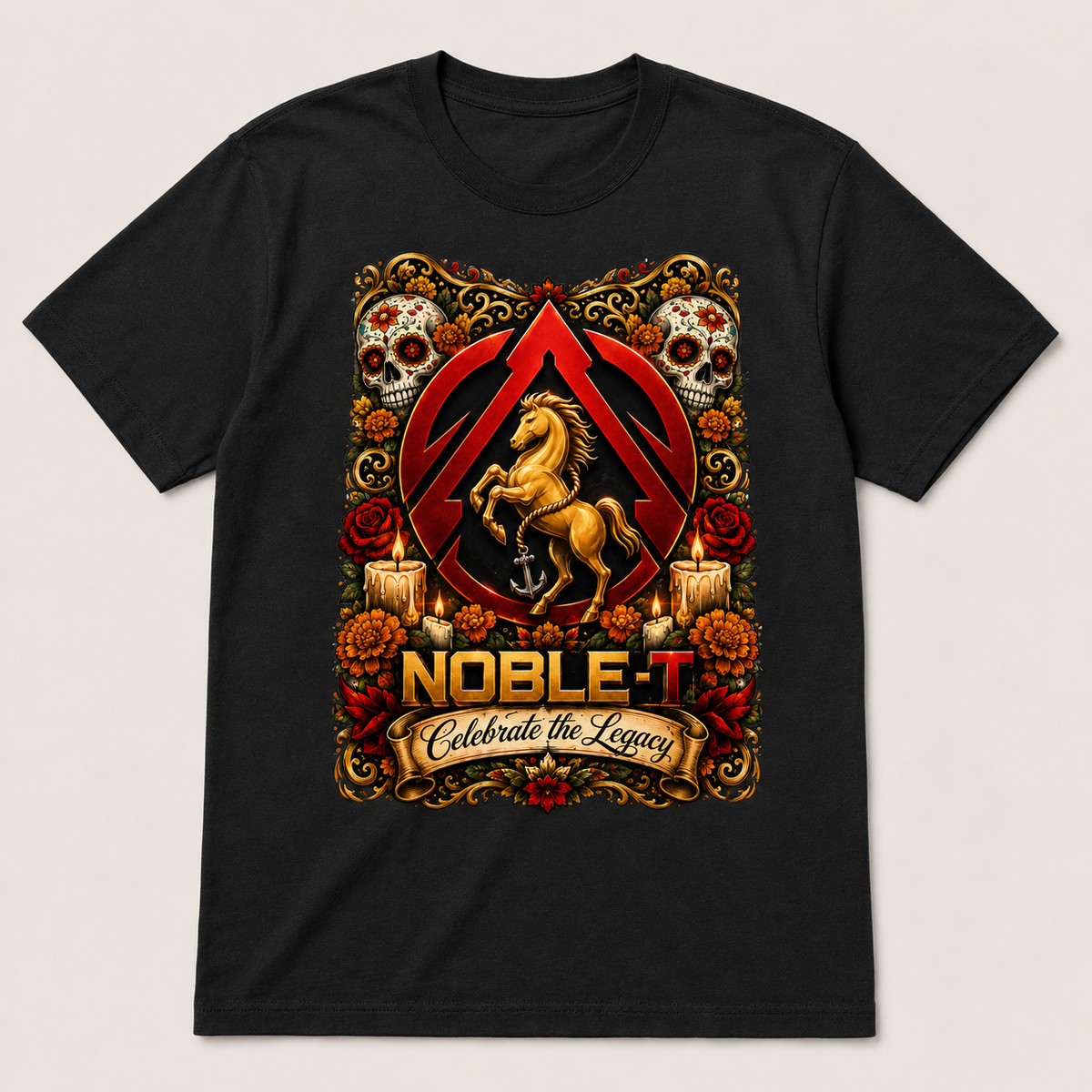 Noble-T Celebrate the Legacy finished shirt mockup