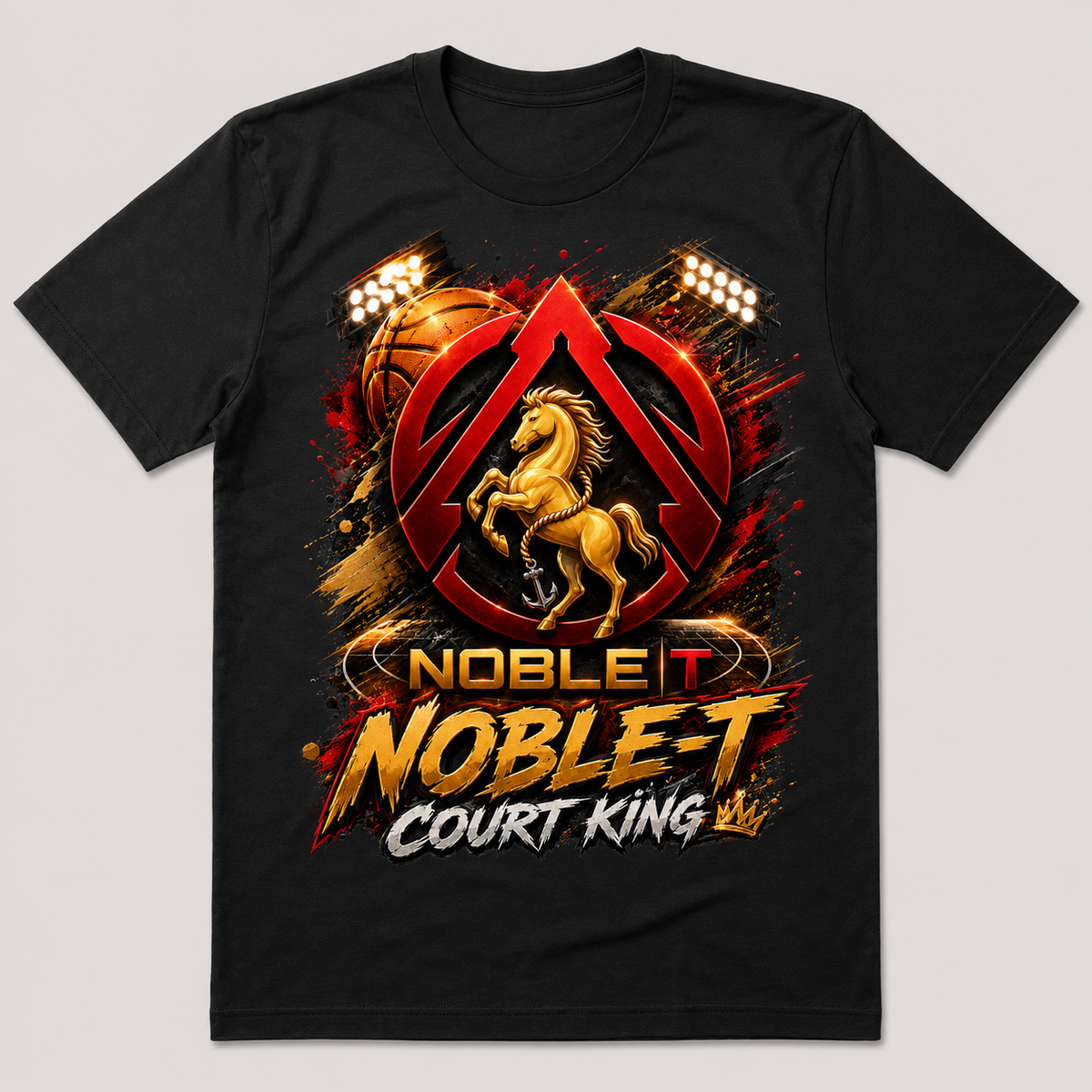 Noble-T Court King finished shirt mockup