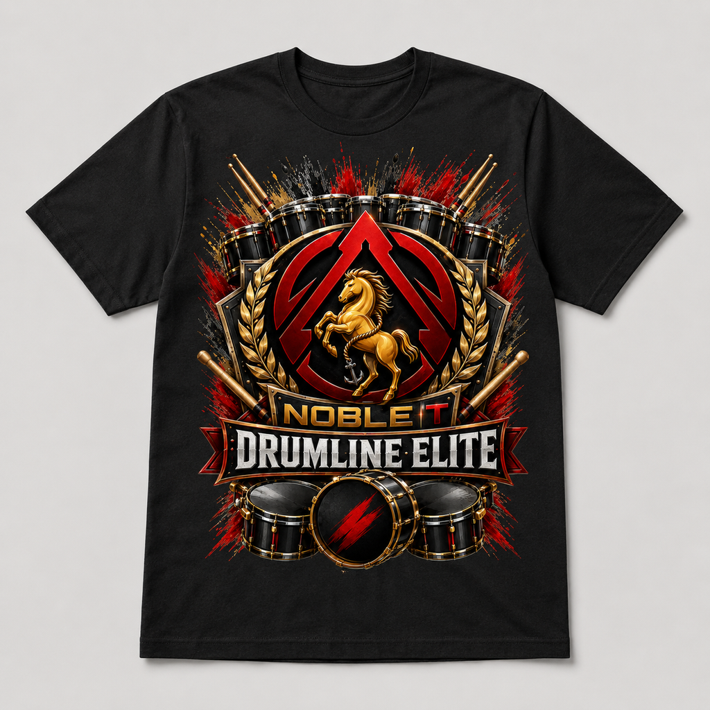 Noble-T Drumline Elite finished shirt mockup