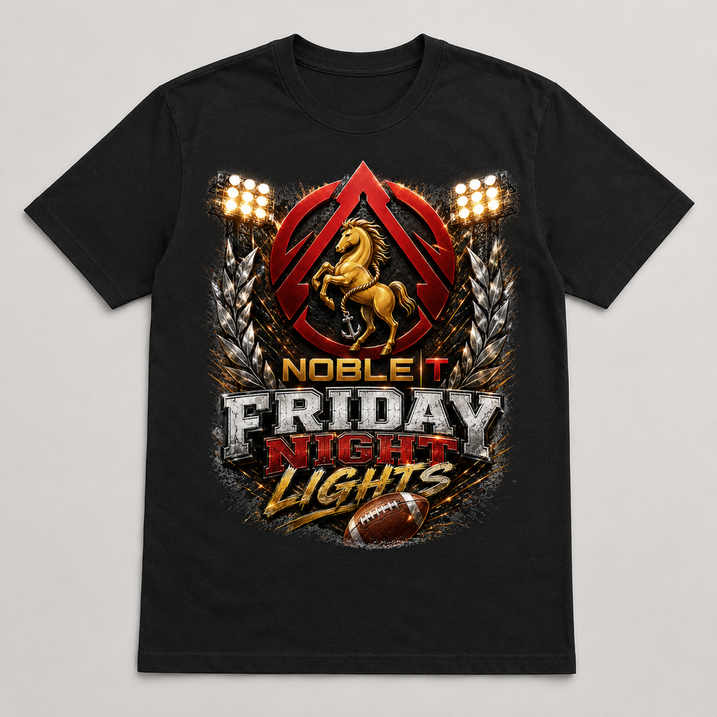Noble-T Friday Night Lights finished shirt mockup