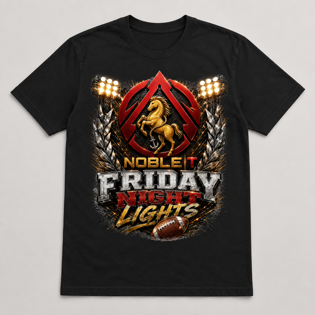 Noble-T Friday Night Lights finished shirt mockup