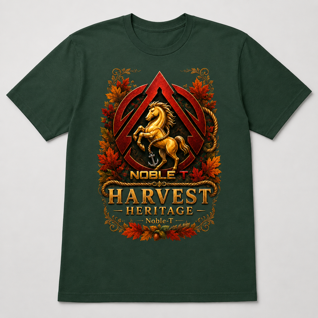 Noble-T Harvest Heritage finished shirt mockup
