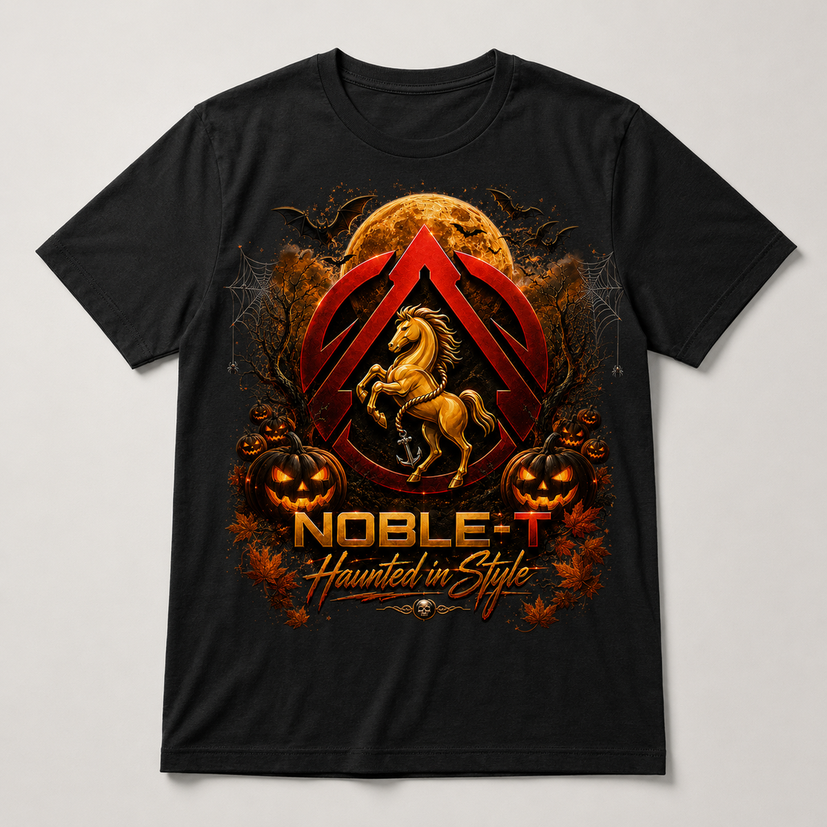 Noble-T Haunted in Style finished shirt mockup