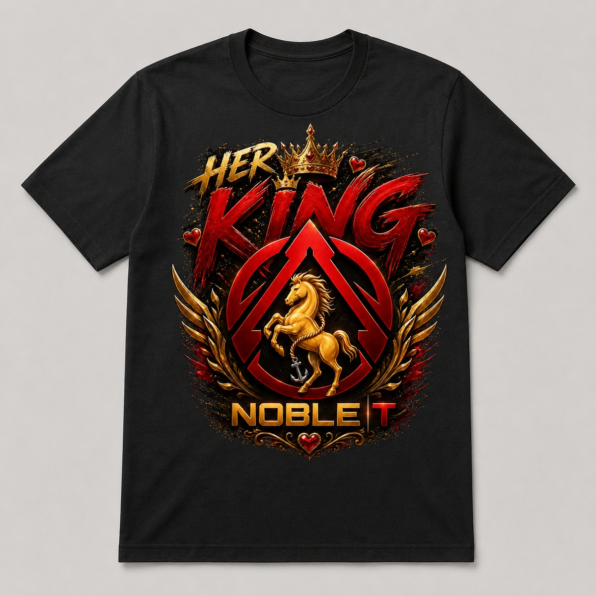 Noble-T Her King finished shirt mockup
