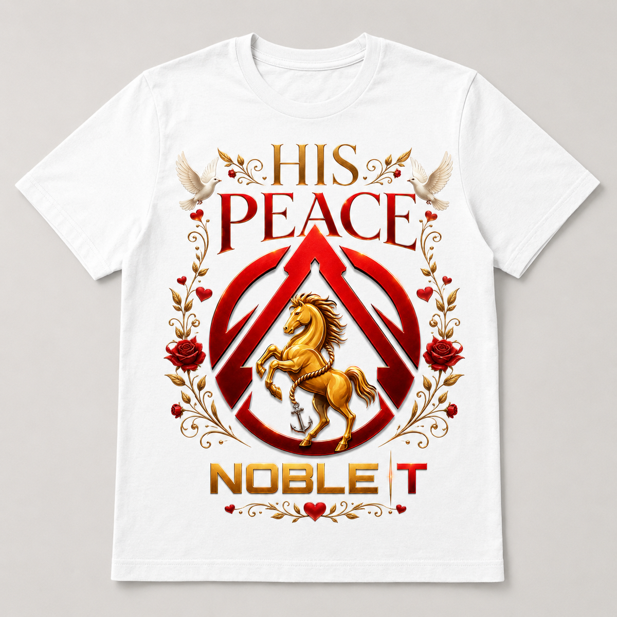 Noble-T His Peace finished shirt mockup