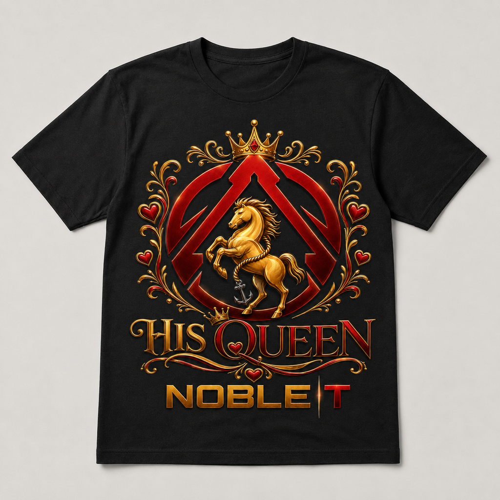 Noble-T His Queen finished shirt mockup
