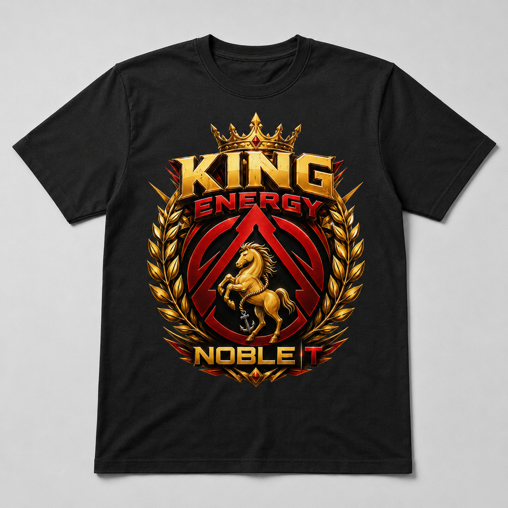 Noble-T King Energy finished shirt mockup