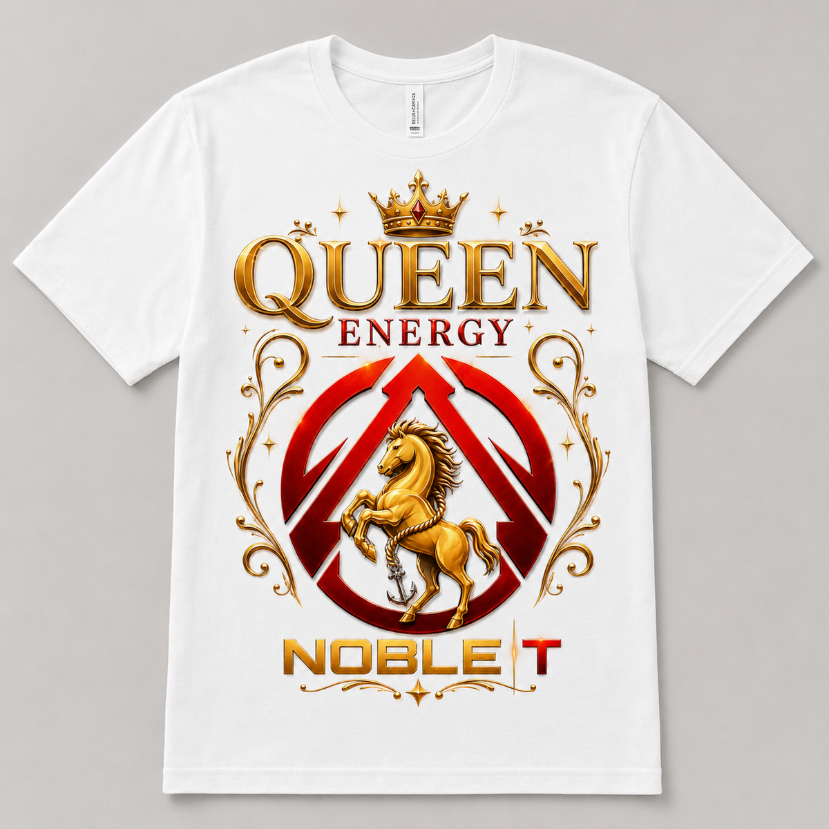 Noble-T Queen Energy finished shirt mockup