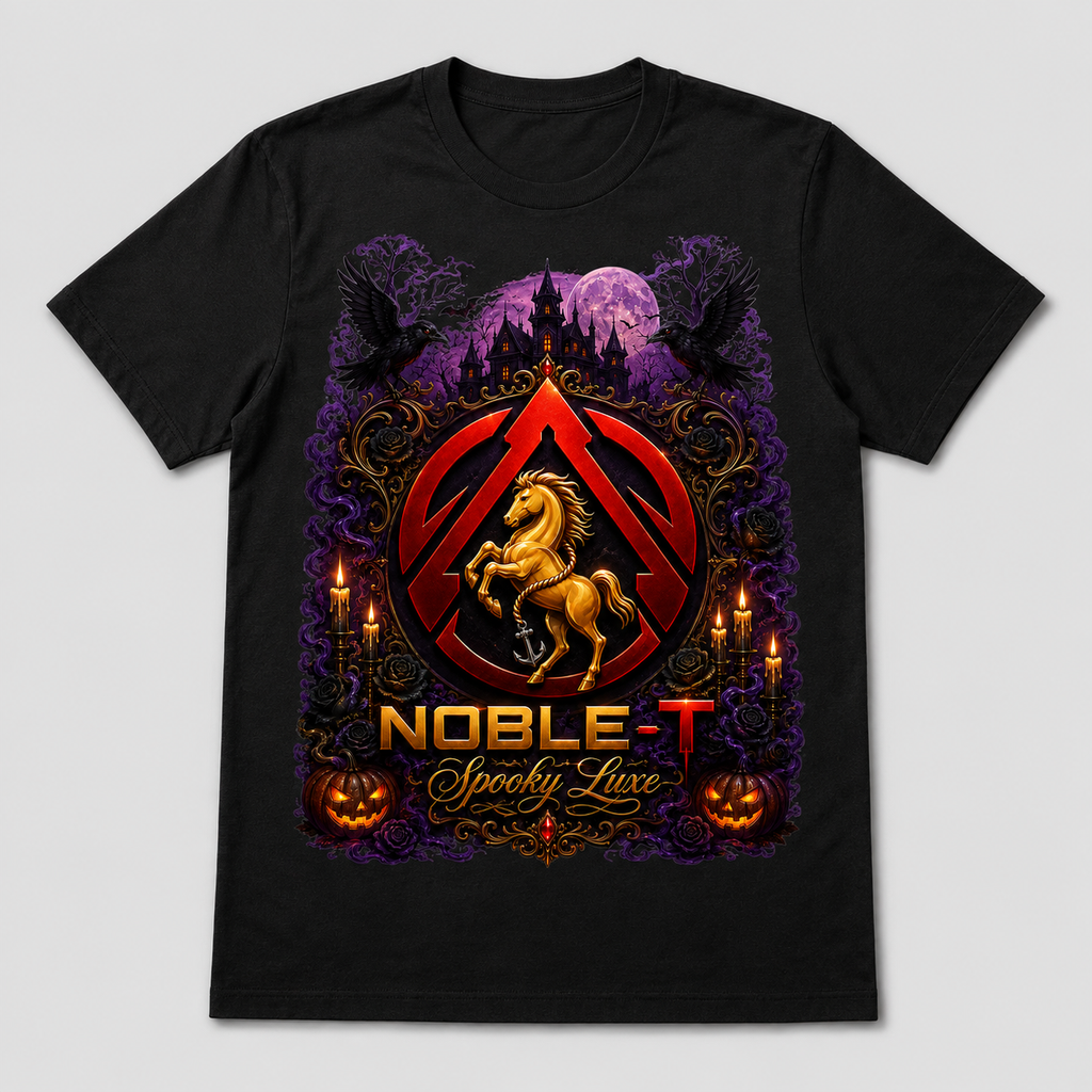Noble-T Spooky Luxe finished shirt mockup