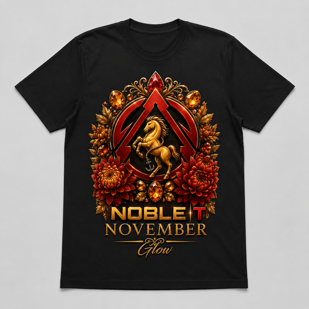 November Glow finished shirt mockup