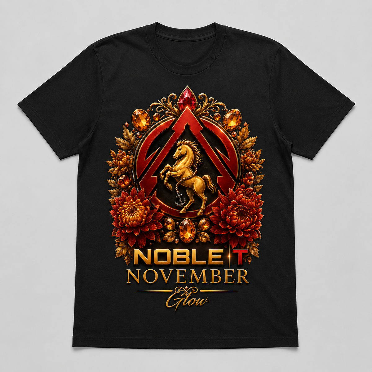 November Glow finished shirt mockup