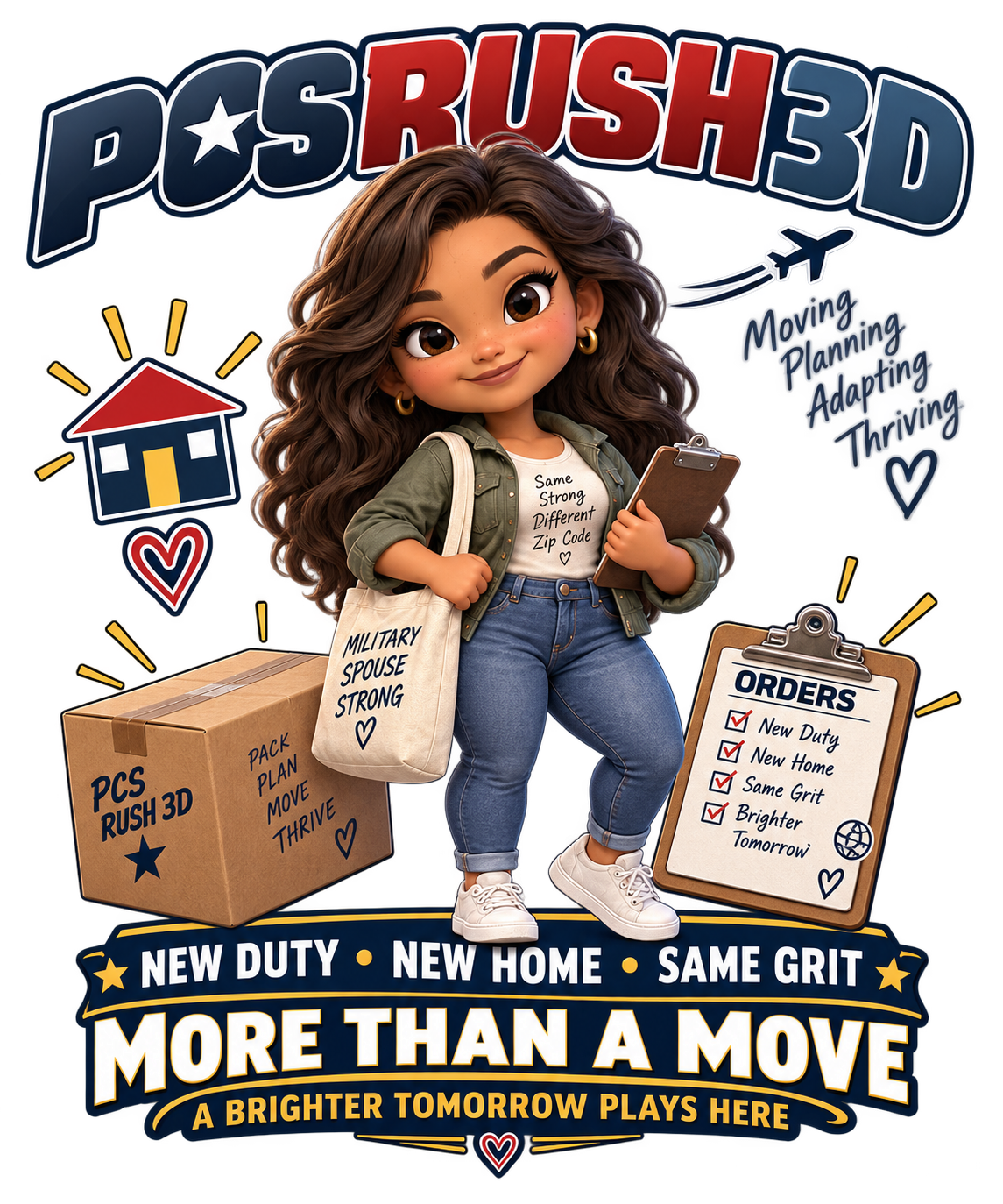 Corrected PCS Rush 3D Chibi character shirt design