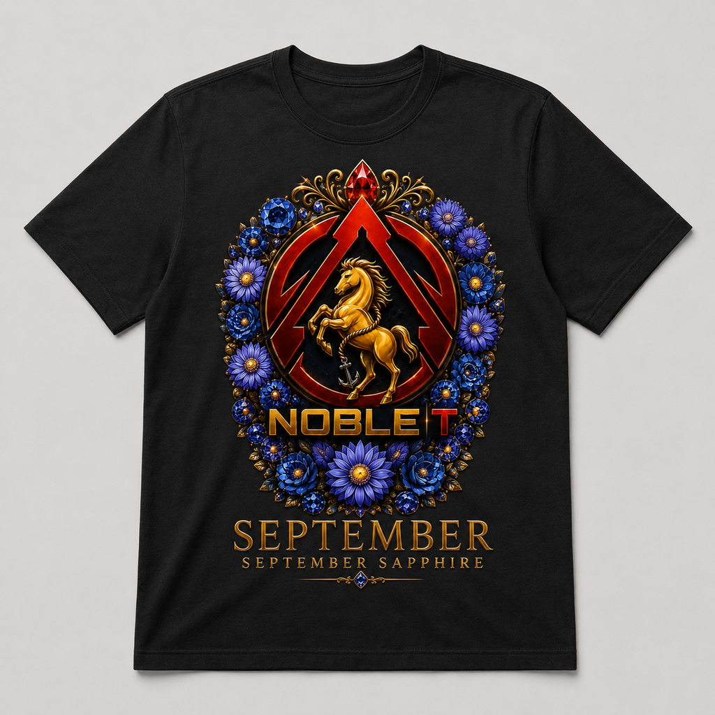 September Sapphire finished shirt mockup